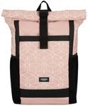 LARKSON Rolltop Rucksack Damen Gro&szlig; Rosa - No 2 - Daypack f&uuml;r Schule, Uni, Fahrrad