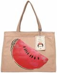 Fritzi x Frida Kahlo Easy 01 Canvas Shopper Melon Schultertasche mit Rei&szlig;verschluss