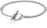 PANDORA Moments Schlangen-Gliederarmband mit T-Verschluss aus Sterling