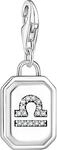THOMAS SABO Charm-Anh&auml;nger Sternzeichen Waage mit Steinen Silber 925 Sterlingsilber,