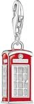 THOMAS SABO Charm-Anh&auml;nger rotes LONDON Telefonh&auml;uschen Silber 925...
