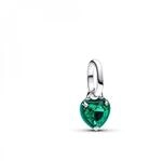 PANDORA ME Gr&uuml;nes Chakra-Herz Mini-Charm-Anh&auml;nger aus Sterling Silber mit