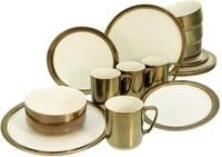 CreaTable, 23589, Serie MODERN INDUSTRIAL, wei&szlig;, 16-teiliges Geschirrset f&uuml;r 4