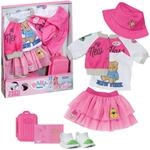 BABY born Deluxe Reiseoutfit 43cm, mit Puppenkleid, Hut, Schuhen, Reisepass und