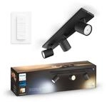 Philips Hue Milliskin 3er-Spot, Innenbeleuchtung, Schwarz | White Ambiance, 400 lm /