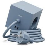 Avolt Square 1 Kompakter Steckdosenw&uuml;rfel, 3 Steckdosen, 2 USB-C, 1,8m