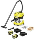 K&Auml;RCHER Akku-Nass-/Trockensauger WD 4-18 S Dual Battery Set, 36-V-Motor,