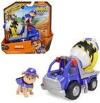 Rubble & Crew Zementmischer-Baufahrzeug mit Mix-Spielfigur, ab 3 Jahren