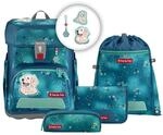 Step by Step Schulranzen-Set Cloud &bdquo;Dog Basty 5-teilig, t&uuml;rkis, Hunde-Design,