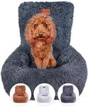Wahre Tierliebe Hunde Autositz Fluffy inkl. Sicherheitsgurt - waschbarer Hundesitz