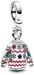 PANDORA Moments Weihnachtspullover Charm-Anh&auml;nger aus Sterling Silber mit