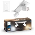 Philips Hue Pillar 2er Spot, Innenbeleuchtung, Schwarz | White Ambiance, inkl. GU10