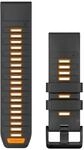 Garmin QuickFit, Silikonband, 20 mm, Schwarz/Kieselgrau, Graphit/SparkOrange,...