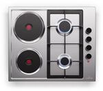 Klarstein MultiChef 4 Gas Elektro Kochfeld - 2 Gas- & 2 Elektro-Zonen, 6300 W,