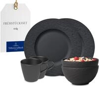 Villeroy & Boch &ndash; Manufacture Fr&uuml;hst&uuml;cks-Set 6 teilig Schwarz,