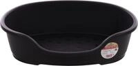 Flamingo Hundebett Tuck &ndash; Oval Schwarz | Gr&ouml;&szlig;e L (81 &times; 51 &times; 24 cm) | Praktisch,