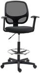 Vinsetto Arbeitsstuhl Mesh Schreibtischstuhl Schwarz 64 x 57 x 110-132 cm 