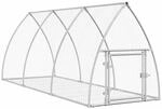 vidaXL Hasenstall Silbern 105x300x120 cm Verzinkter Stahl