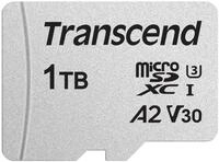 Transcend 1TB microSDXC 300S Speicherkarte mit Adapter, UHS-I U3 A2, V30, bis zu 100