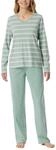 Schiesser Damen Schlafanzug Set lang weiche Baumwolle - Nightwear