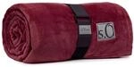 s.Oliver Kuschelsoft Decke 150x200 cm Dunkelrot - Flauschige Kuscheldecke 