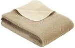 Ibena Toronto Wolldecke 150x200 cm - Kuscheldecke beige Natur Gemustert,...