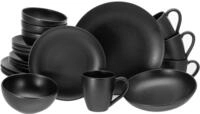 CreaTable, 16815, Serie Magic Black Coupe, 20-teiliges Geschirrset f&uuml;r 4 Personen,