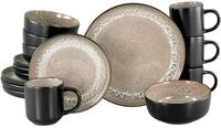 CreaTable, 23334, Serie Nordic Fjord Beige, 16-teiliges Geschirrset f&uuml;r 4...