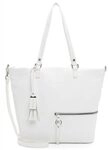 Tamaris Damen Schultertasche Handtasche Shopper Nele aus Kunstleder in Wei&szlig; mit