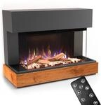 GLOW FIRE Kaminofen Curie mit realistischem 3D E-Motion LED-Feuer -