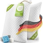 Juskys Kopfkissen 2er Set 40x80 cm mit Memoryschaum, ergonomisch, Wei&szlig; 