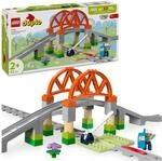 LEGO DUPLO Eisenbahnbr&uuml;cke und Schienen &ndash; Erweiterungsset - Lernspielzeug f&uuml;r