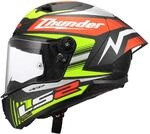 LS2, Integraler Motorradhelm THUNDER GP AERO Replica BLACK, M | Beschlaghemmend