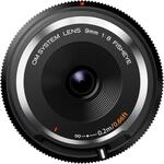OM SYSTEM BCL-0980 Fisheye Body Cap Objektiv 9mm 1:8.0 MFT, Schwarz