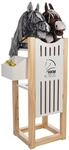 HKM Kinder Hobby Horsing Stall, Natur/Wei&szlig;, One Size
