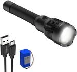 Ansmann Hochwertige, wiederaufladbare Profi LED Taschenlampe, mit robustem,