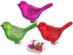 Inge-glas Christbaumschmuck V&ouml;gel auf Clip 9cm Kunststoff 3er Set - Gro&szlig;e