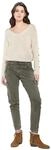 Le Temps des Cerises stylische Cargohose Khaki mid Waist Feintwill Rivera,...