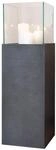 VIVANNO Windlicht-S&auml;ule Candela 80 cm - Deko-Laterne Beton-Optik Anthrazit