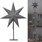 Star Trading Papierstern Stehend Beleuchtet - Standstern Ozenca Grau 55x75 cm...