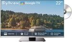 SYLVOX 12 Volt TV, 22 Zoll Camping Travel Fernseher, 1080P Smart Google TV | Mit