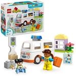 LEGO DUPLO Rettungswagen mit Fahrer - Lernspielzeug f&uuml;r Kleinkinder ab 2 Jahren -