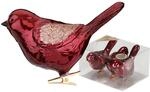 Inge-glas Christbaumschmuck V&ouml;gel auf Clip 9cm Kunststoff 3er Set - Gro&szlig;e