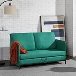 [en.casa] Schlafsofa Soini 2-Sitzer Sofa mit Schlaffunktion gepolstert...