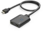 Hama HDMI Splitter 4K 1 In 2 Out, 4K@30Hz, 60 cm | HDMI Adapter schwarz, zur