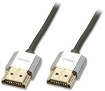 Lindy 41676 "CROMO Slim HDMI High Speed A/A Kabel 4,5m mit Ethernet Silber/Gold