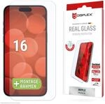 Displex Schutzglas f&uuml;r iPhone 16, 15 Pro, 15 (10H), Eco-Montagerahmen