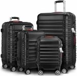 Monzana&reg; 4tlg Kofferset Schloss Organizer Kofferwaage Gurt Gel-Griffe