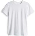 OPUS Damen Kurzarmshirt | T-Shirt SAMUN Slim aus BCI Cotton Mix White, 44
