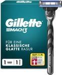 Gillette Mach 3 Standard Rasierer Herren, Metall, Grau/Schwarz